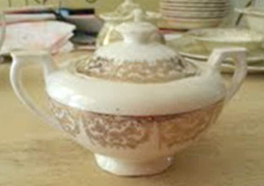 Geo348 Sugar Bowl & Lid by WS George-1