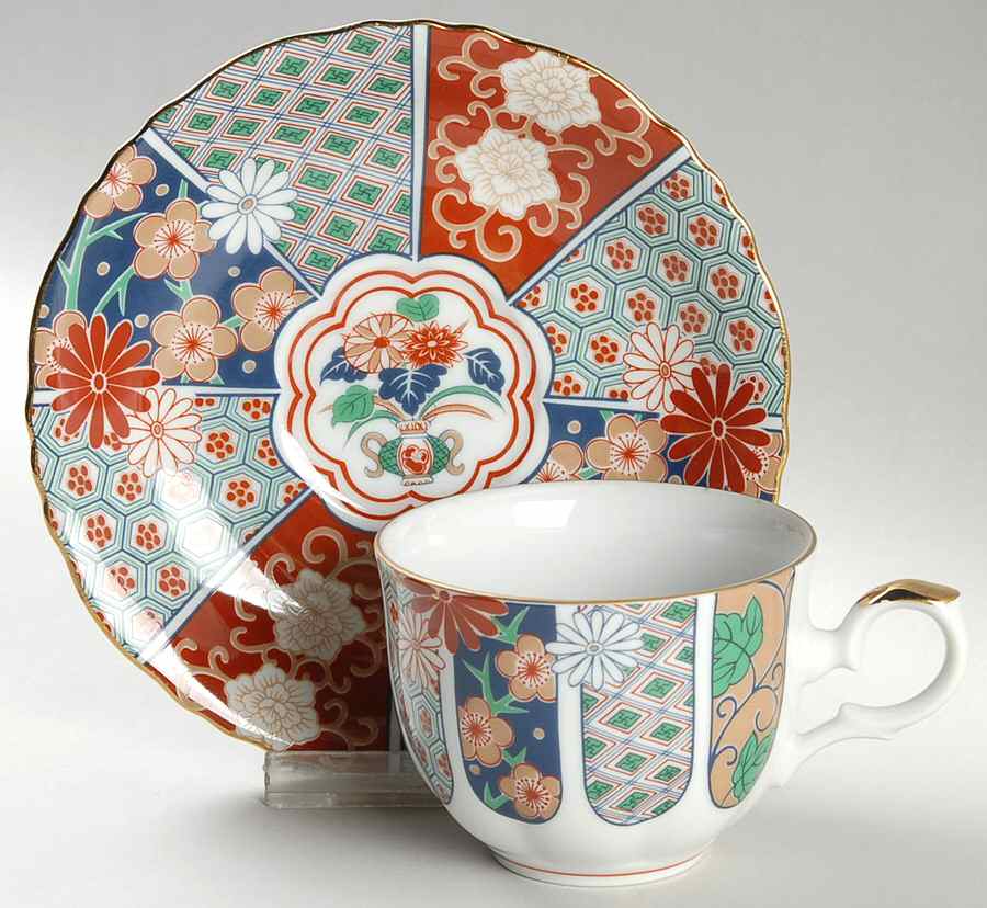 GUM8 Flat Cup & Saucer Set by Gumps-1
