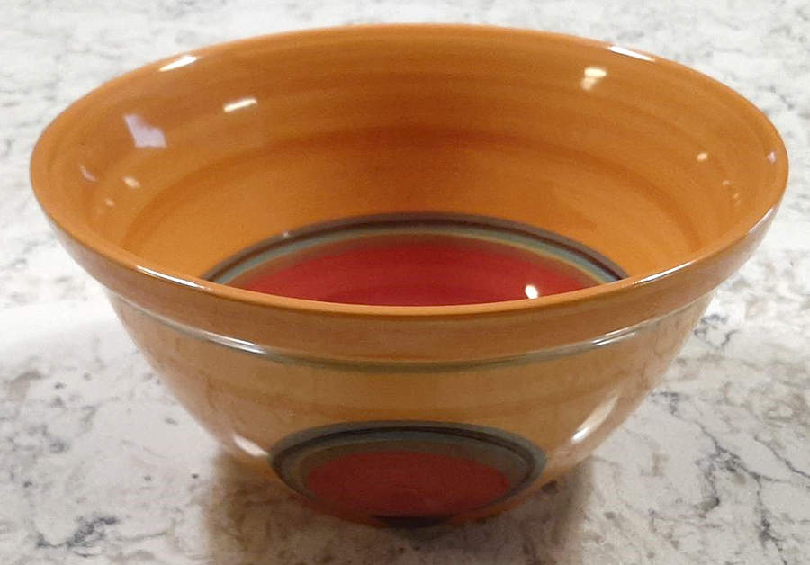 Creation Orange 9" Salad Serving Bowl by Gail Pittman-1