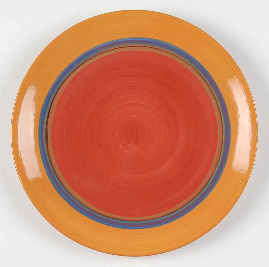 Creation Orange Large Dinner Plate by Gail Pittman-1