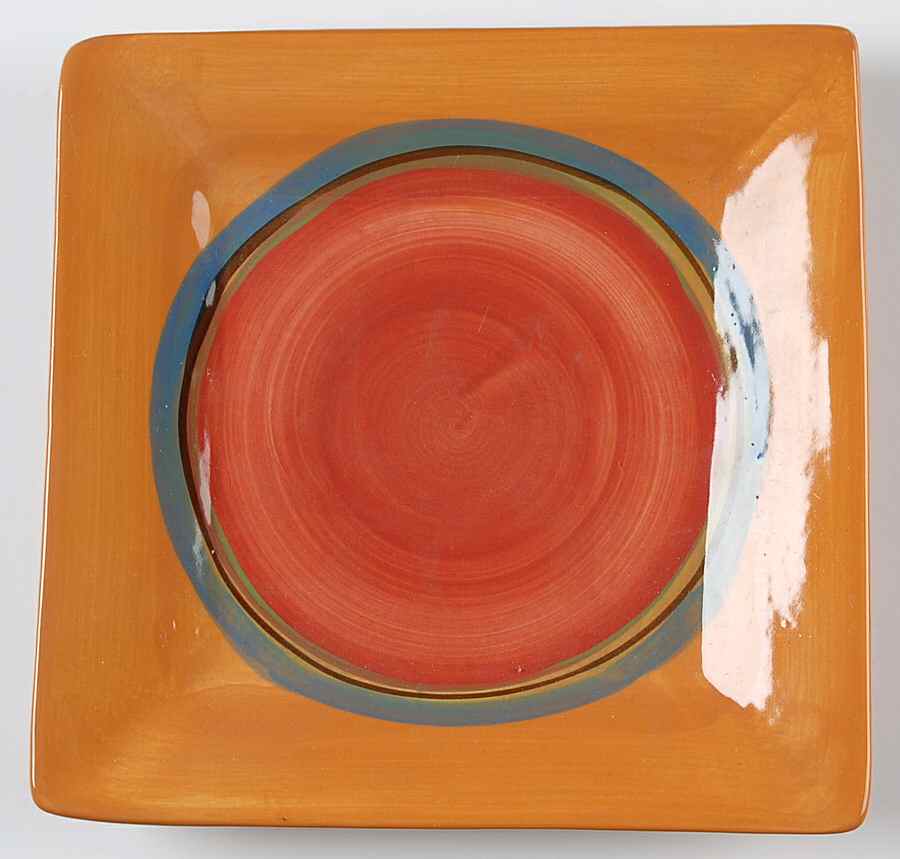 Creation Orange Square Salad Plate by Gail Pittman-1