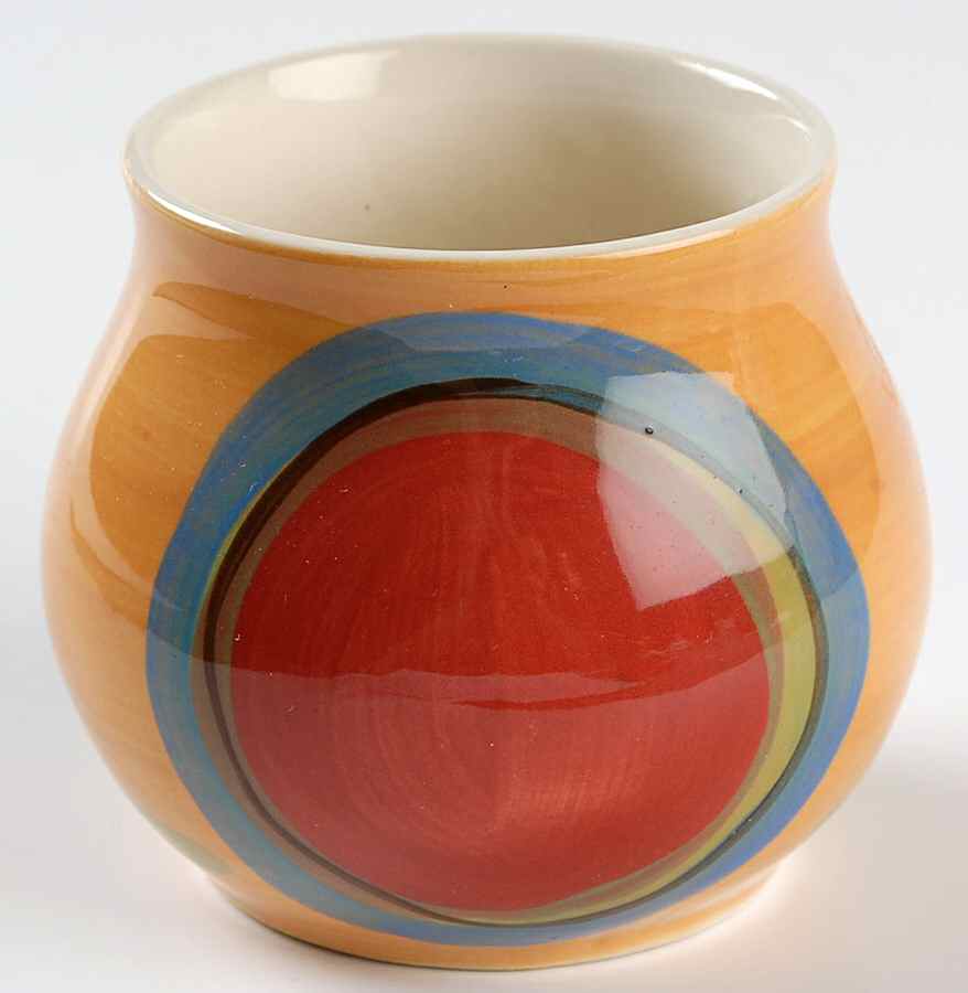 Creation Orange Sugar Bowl No Lid by Gail Pittman-1