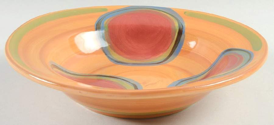 Creation Orange 10" Individual Pasta Bowl by Gail Pittman-1