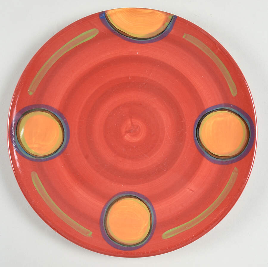 Creation Red Service Plate (Charger) by Gail Pittman-1