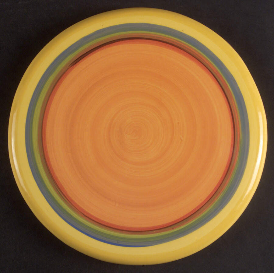 Creation Yellow 9" Round Trivet by Gail Pittman-1
