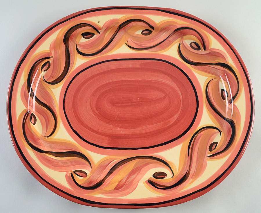 Jubilee 16" Oval Serving Platter by Gail Pittman-1