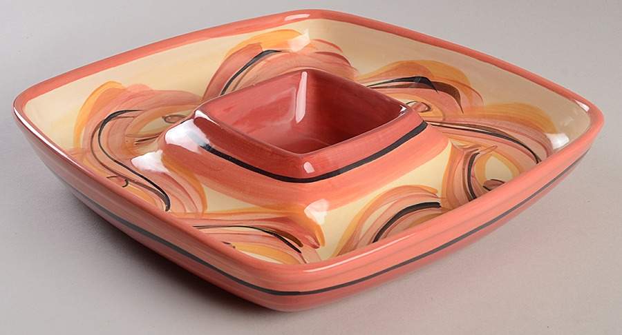 Jubilee 1 Piece Square Chip and Dip by Gail Pittman-1