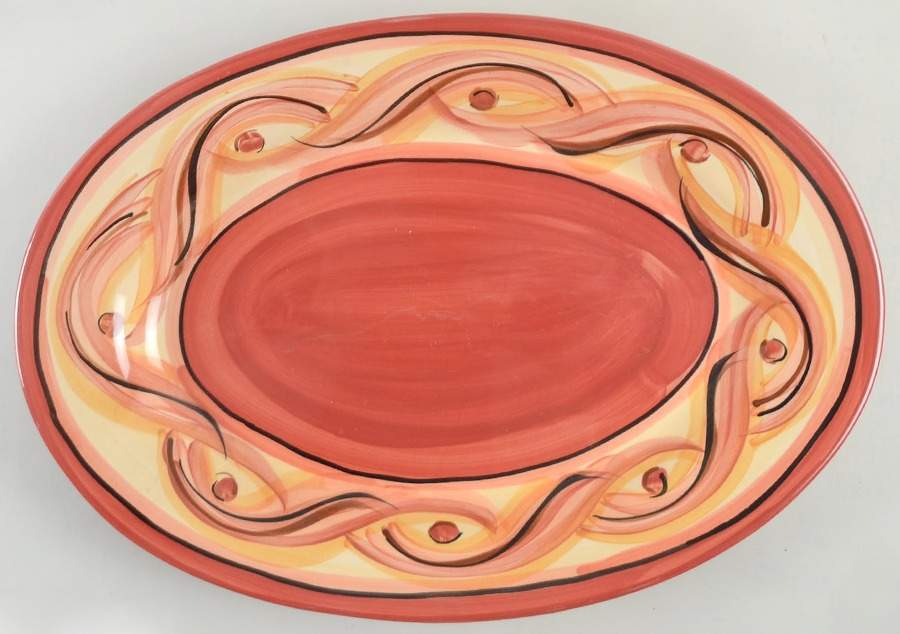Jubilee 18" Oval Serving Platter by Gail Pittman-1