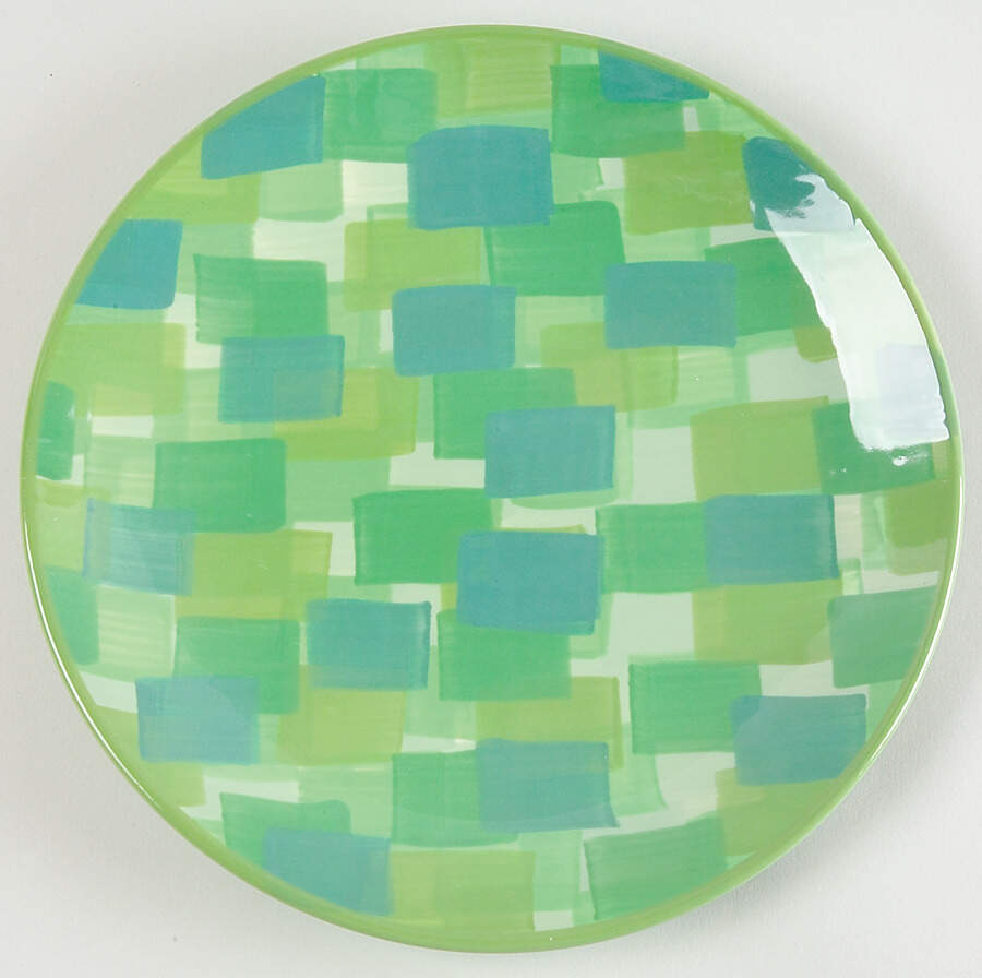 Kaleidoscope Green Dinner Plate by Gail Pittman-1