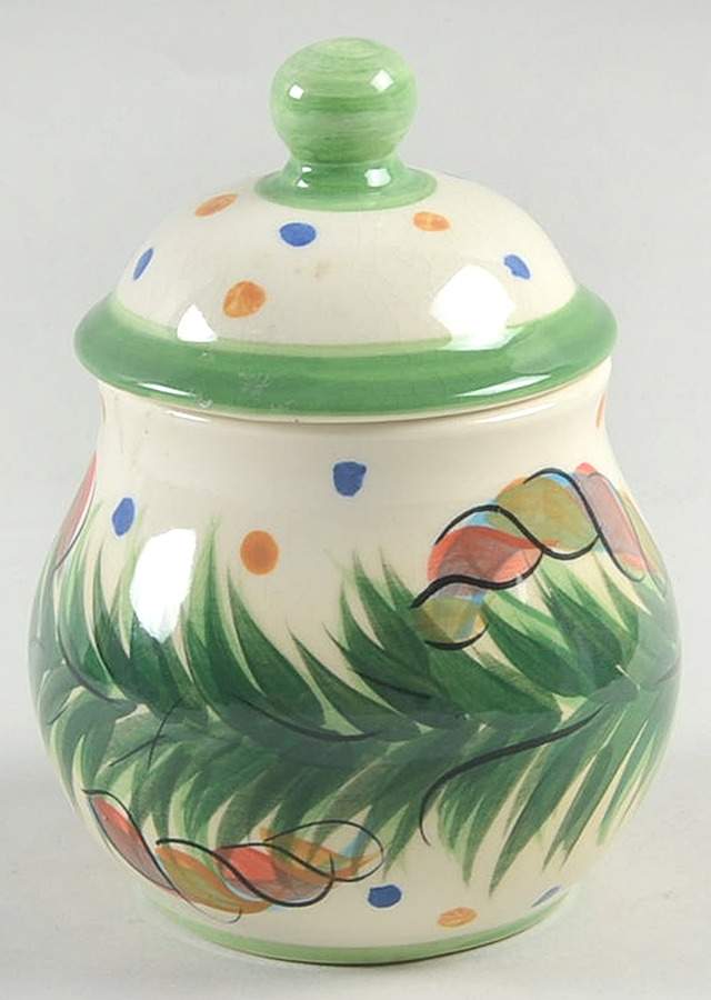 Yuletide Sugar Bowl & Lid by Gail Pittman-1