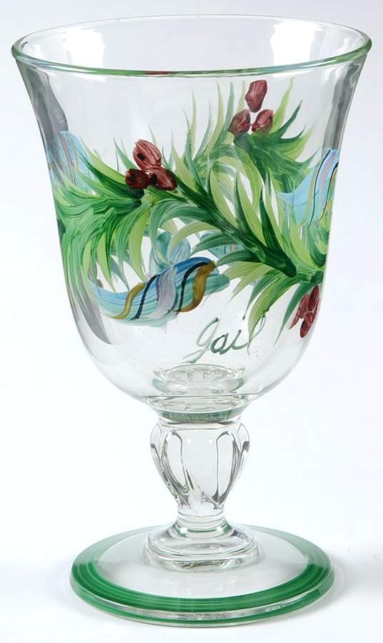 Yuletide Glassware Goblet by Gail Pittman-1