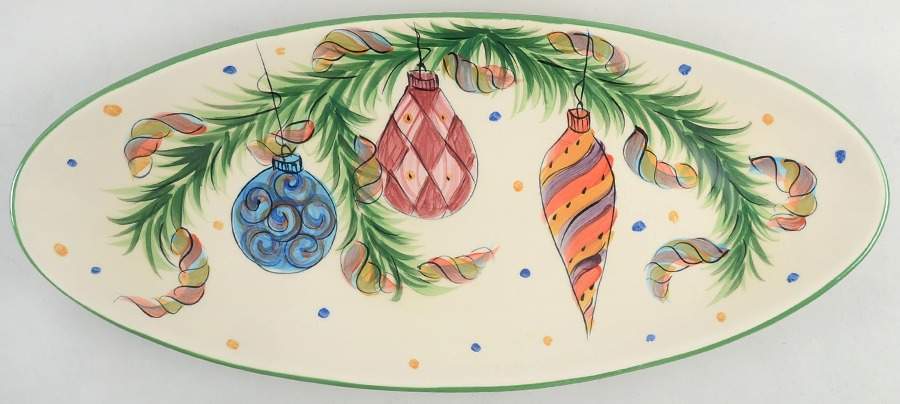 Yuletide 20" Fish Platter by Gail Pittman-1