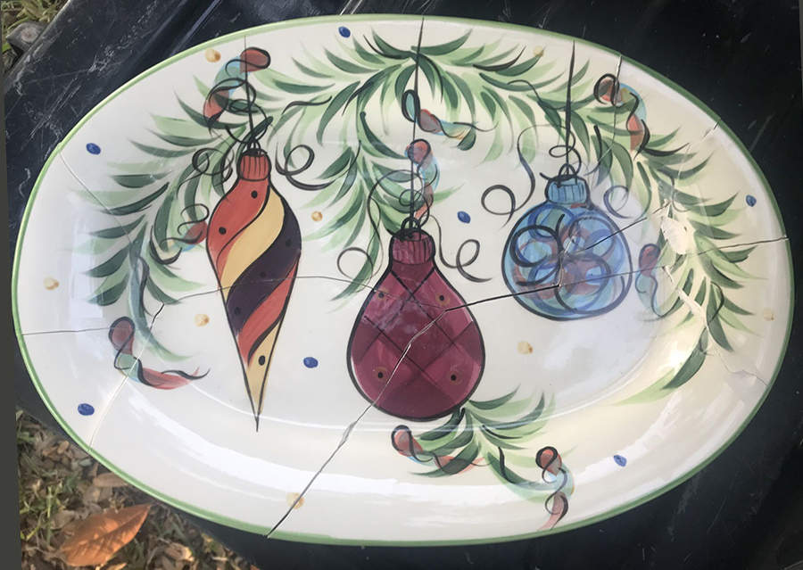 Yuletide 18" Oval Serving Platter by Gail Pittman-1