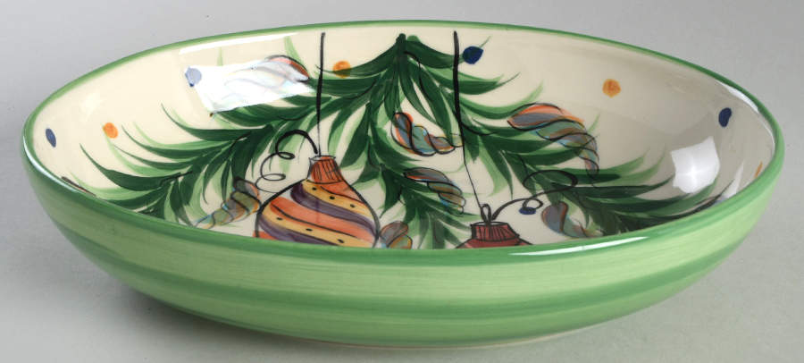 Yuletide 10" Oval Vegetable Bowl by Gail Pittman-1