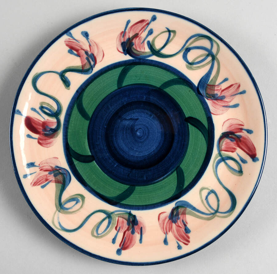 Light Blue Grapevine Salad Plate by Gail Pittman-1