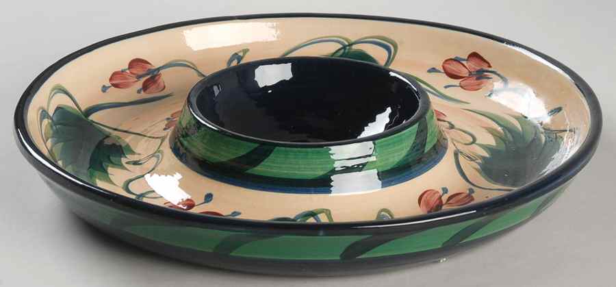 Light Blue Grapevine 1 Piece Chip & Dip by Gail Pittman-1