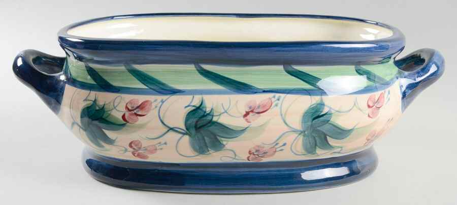 Light Blue Grapevine Jardiniere by Gail Pittman-1
