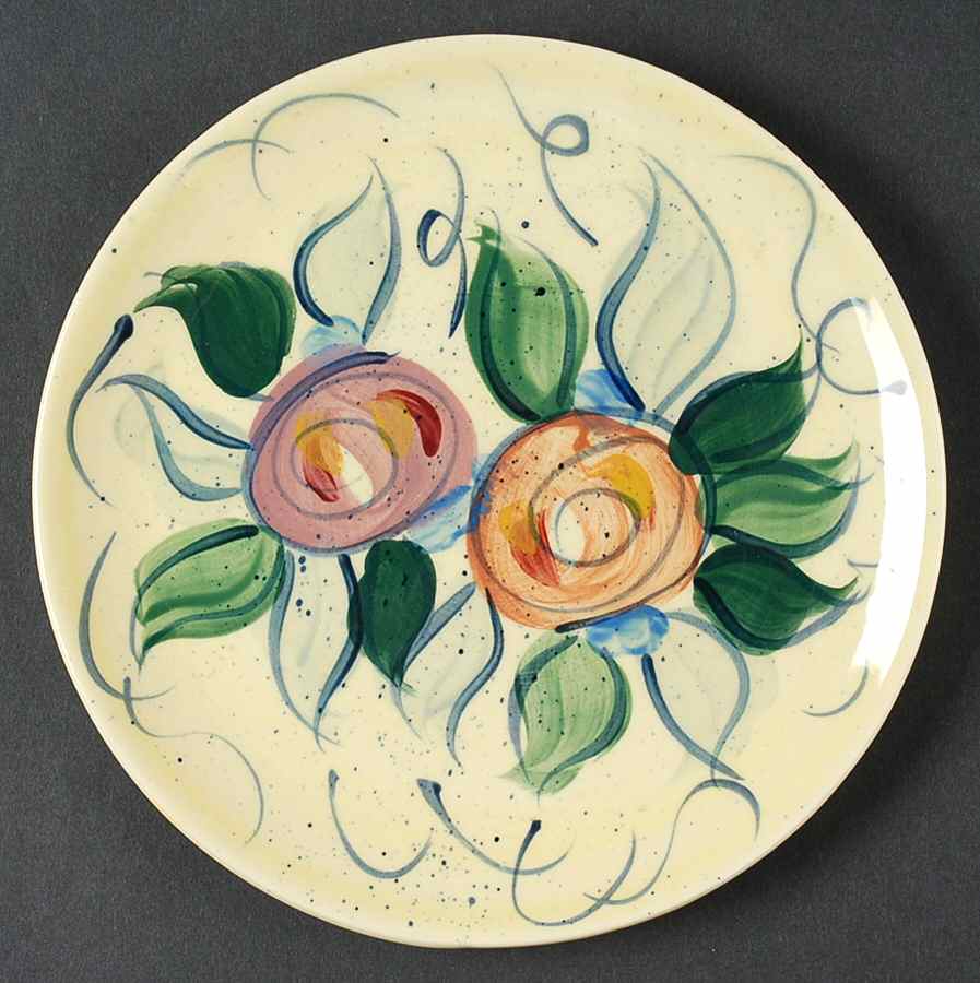 Yellow Rose Salad Plate by Gail Pittman-1