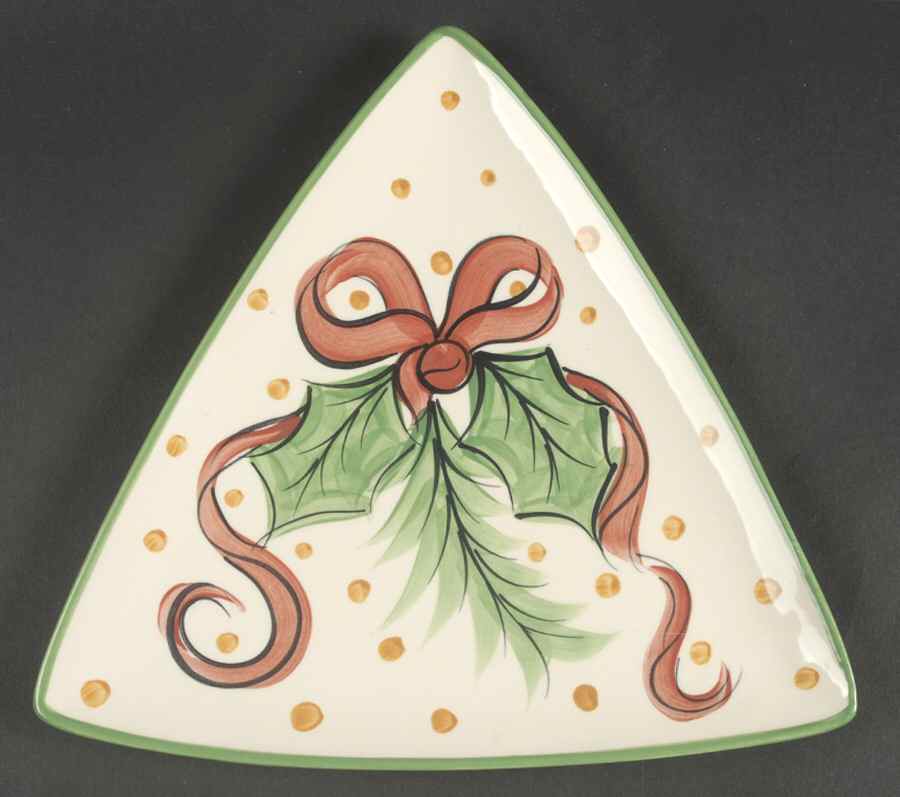 Christmas Whimsy Triangular Salad Plate by Gail Pittman-1