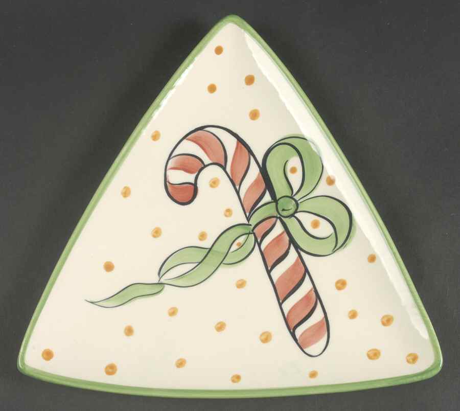 Christmas Whimsy Triangular Salad Plate by Gail Pittman-1