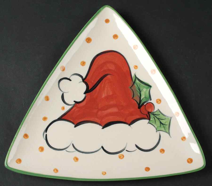 Christmas Whimsy Triangular Salad Plate by Gail Pittman-1