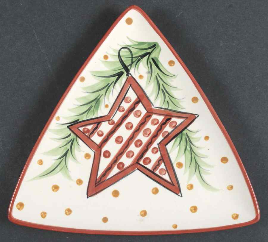 Christmas Whimsy Triangular Salad Plate by Gail Pittman-1