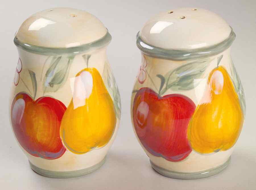 Fruit Grove (Pears, Apples) Salt & Pepper Set by Gibson Designs-1