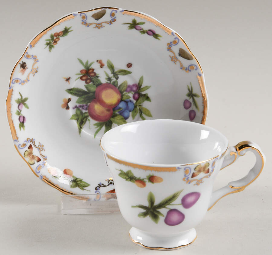 Yorkshire Footed Demitasse Cup & Saucer Set by Godinger-1