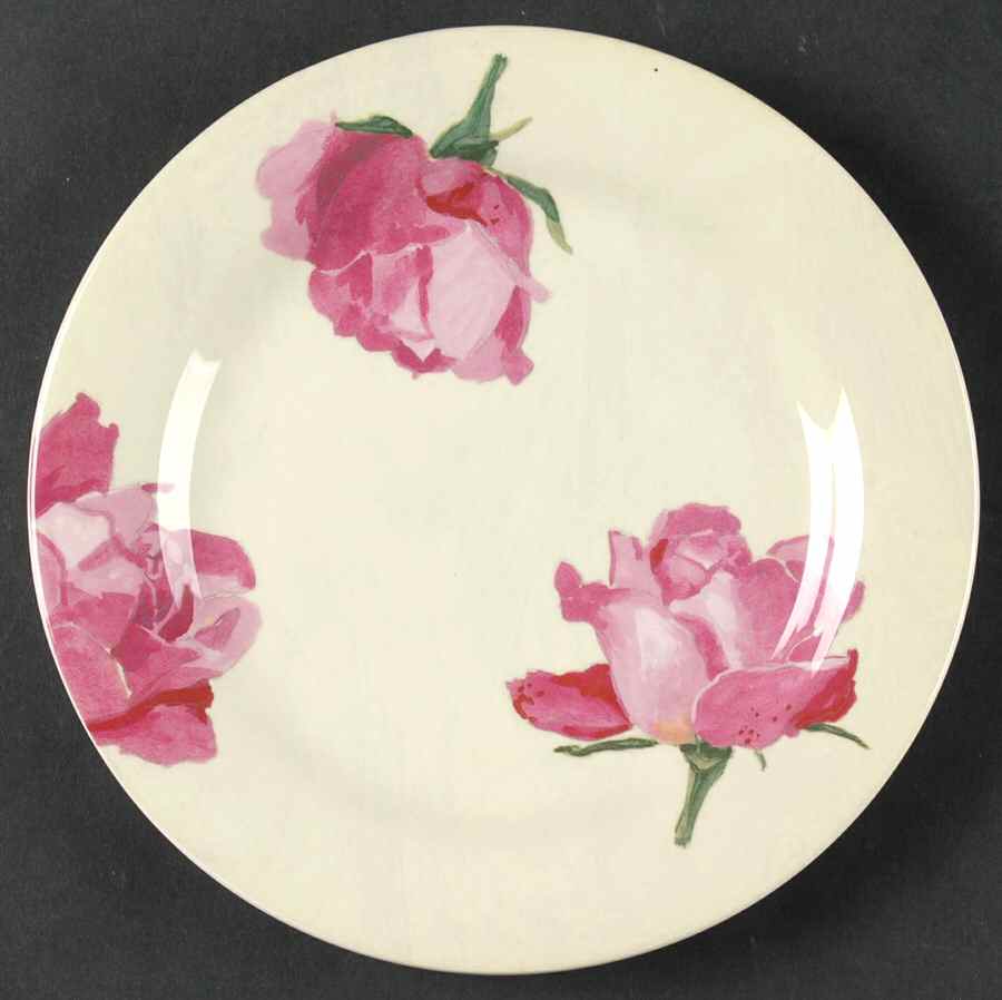 Rose Canape Plate by Faiencerie De Gien-1
