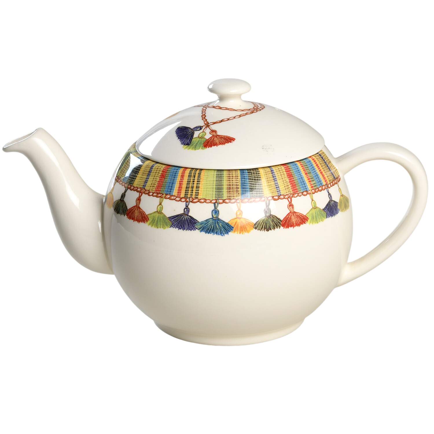 Taffetas Teapot & Lid by Faiencerie De Gien-1