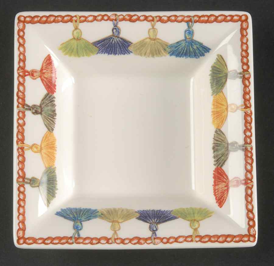 Taffetas Square Ashtray by Faiencerie De Gien-1