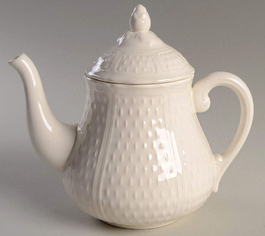 Pont Aux Choux (White) Teapot & Lid by Faiencerie De Gien-1