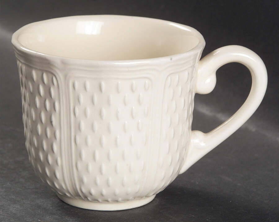 Pont Aux Choux (White) Flat Cup by Faiencerie De Gien-1
