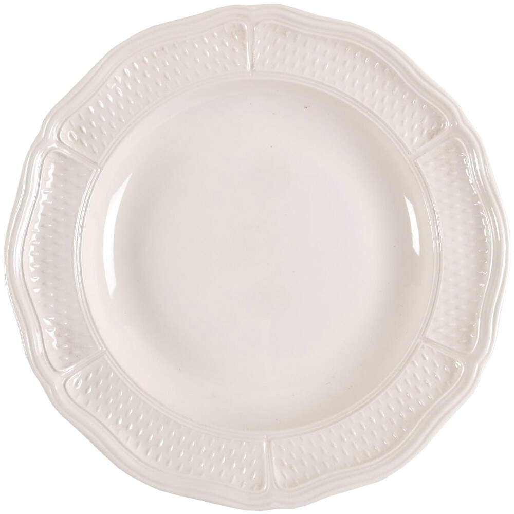 Pont Aux Choux (White) 12" Chop Plate (Round Platter) by Faiencerie De Gien-1