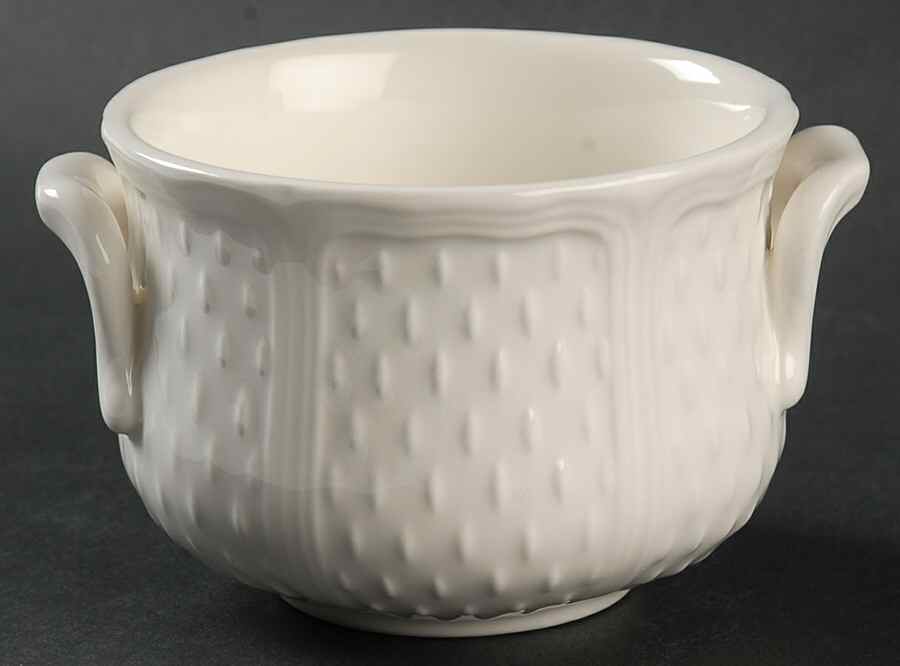 Pont Aux Choux (White) Sugar Bowl No Lid by Faiencerie De Gien-1