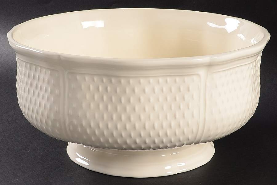 Pont Aux Choux (White) Large Salad Serving Bowl by Faiencerie De Gien-1