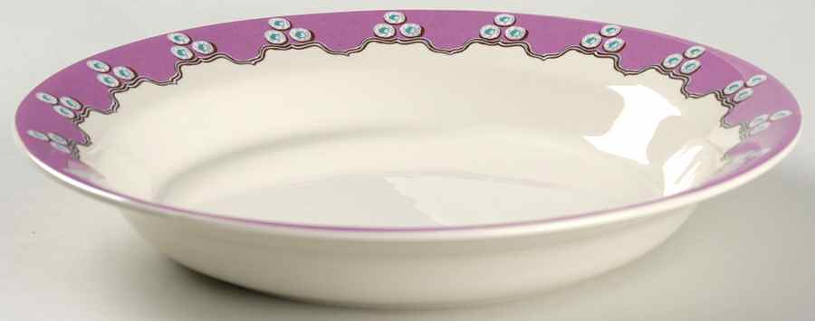 Paseo Large Rim Soup Bowl by Faiencerie De Gien-1