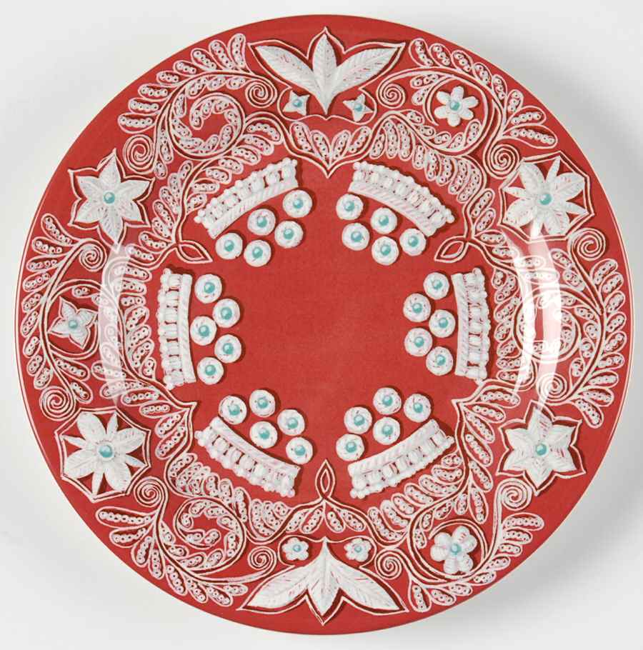 Paseo Canape Plate by Faiencerie De Gien-1