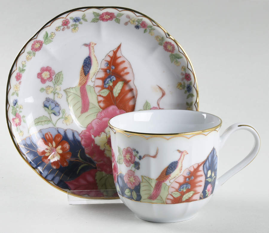 Carolina Garden Flat Cup & Saucer Set by Gumps-1