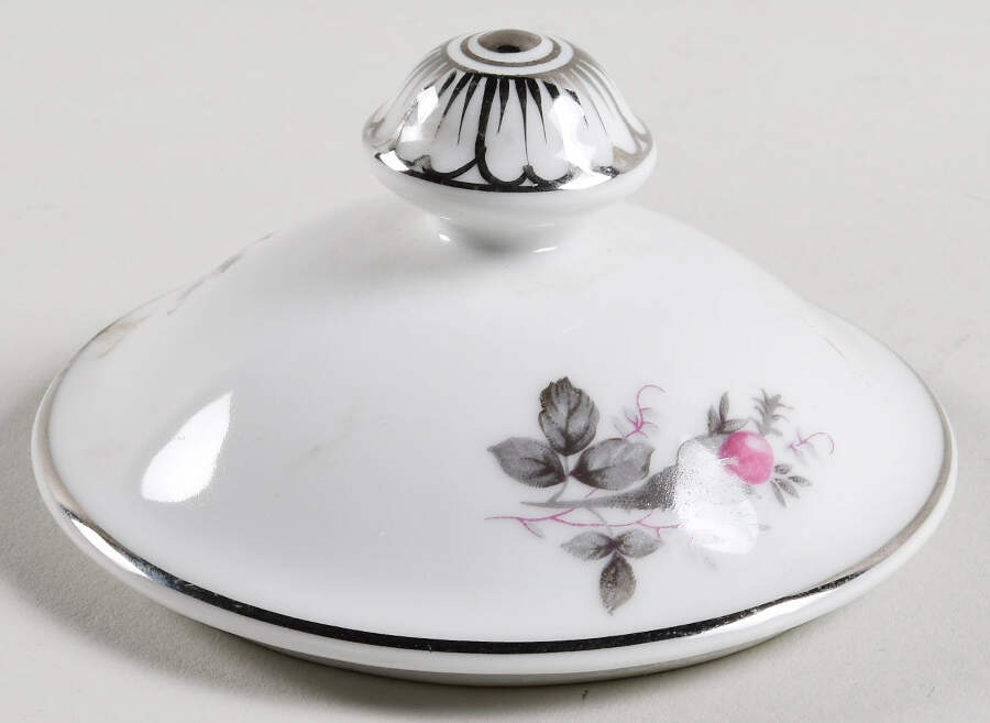 New Moss Rose (Platinum Trim) Lid for Sugar Bowl by Gold Coast-1