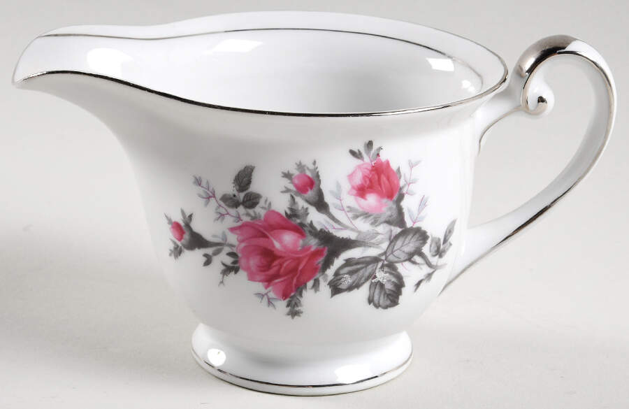 New Moss Rose (Platinum Trim) Creamer by Gold Coast-1