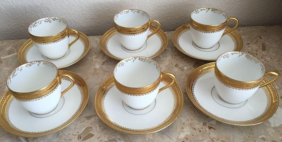 GUE455 Flat Demitasse Cup & Saucer Set by WM Guerin-1