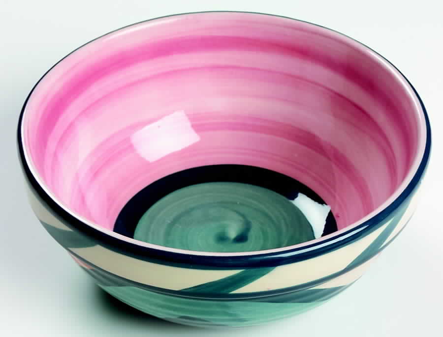 Pink Azalea 6" Ribbed Mixing Bowl by Gail Pittman-1