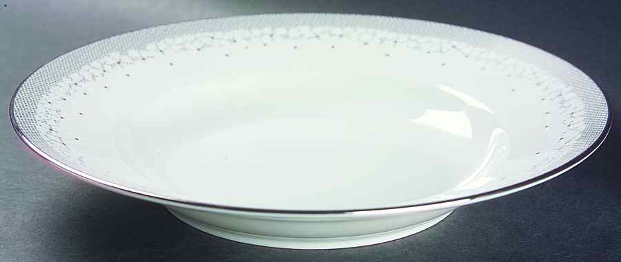 Silver Large Rim Soup Bowl by Ginori 1735-1