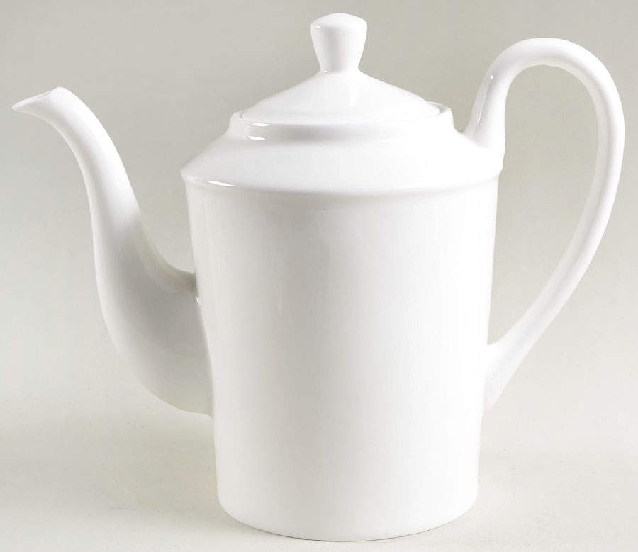 Antinea White Coffee Pot & Lid by Ginori 1735-1