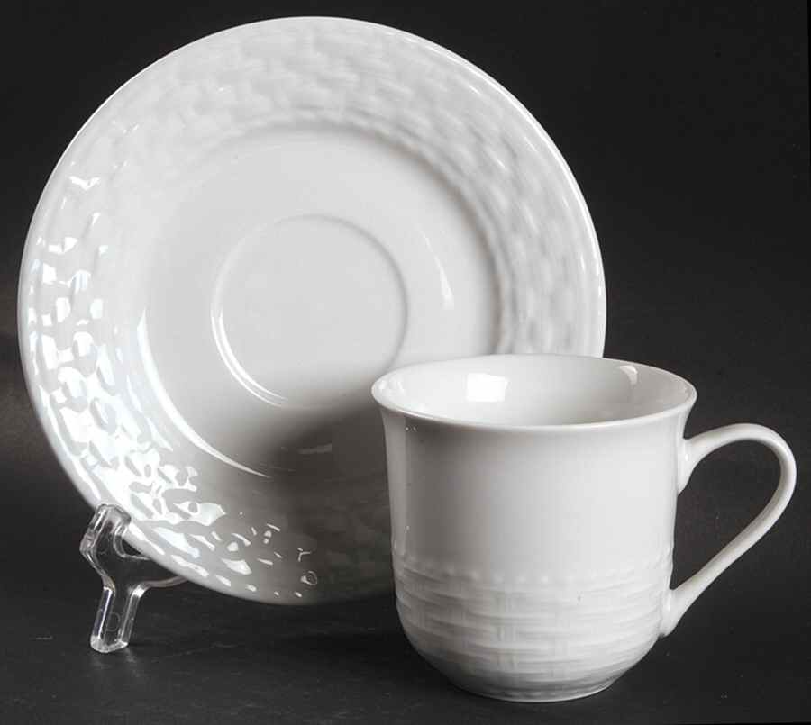 Sarasota Flat Cup & Saucer Set by Gibson Designs-1