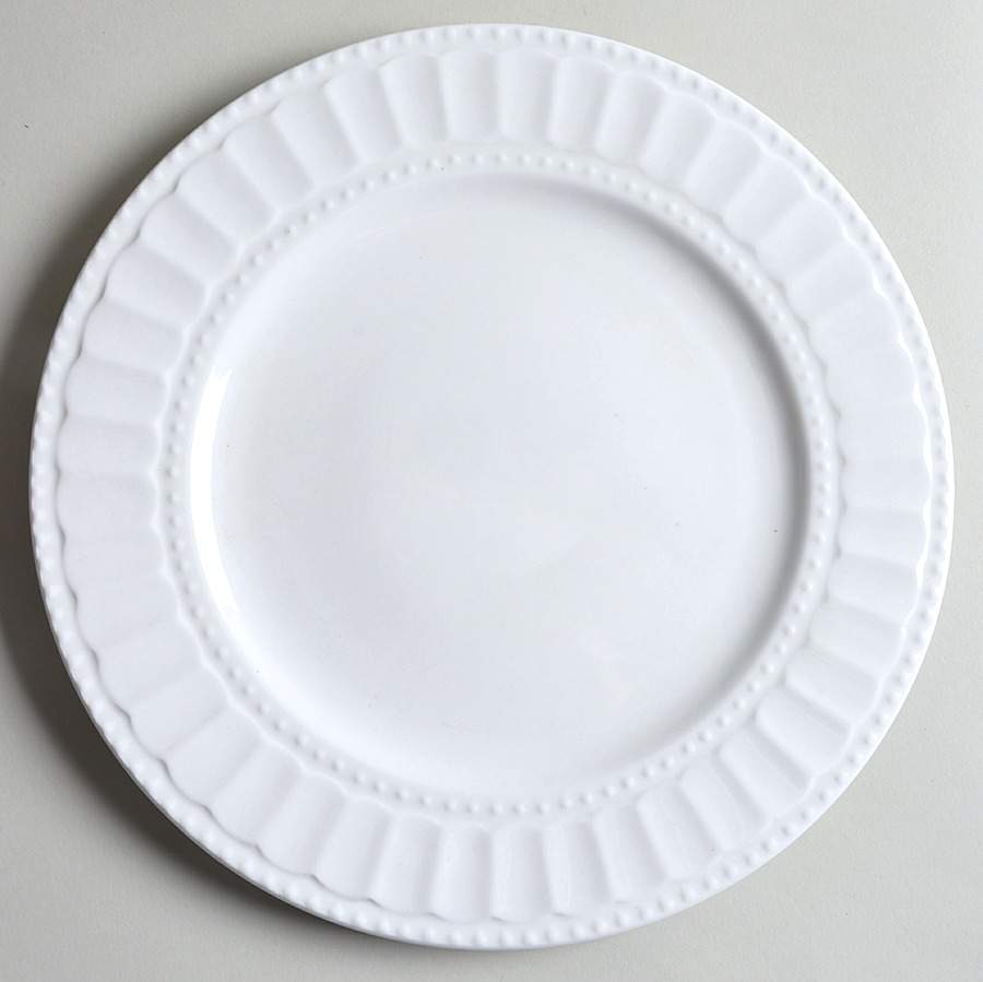 Regalia White Dinner Plate by Gibson Designs-1