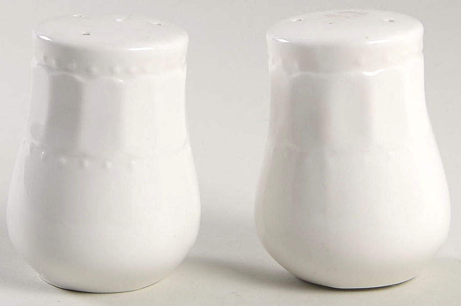 Regalia White Salt & Pepper Set by Gibson Designs-1