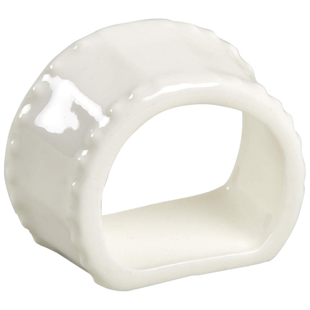 Regalia White Napkin Ring by Gibson Designs-1