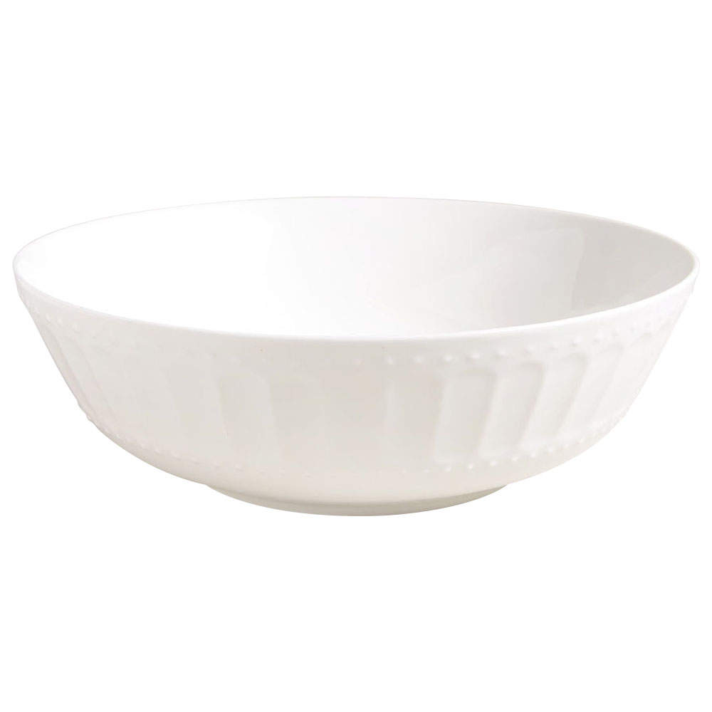 Regalia White 10" Round Vegetable Bowl by Gibson Designs-1